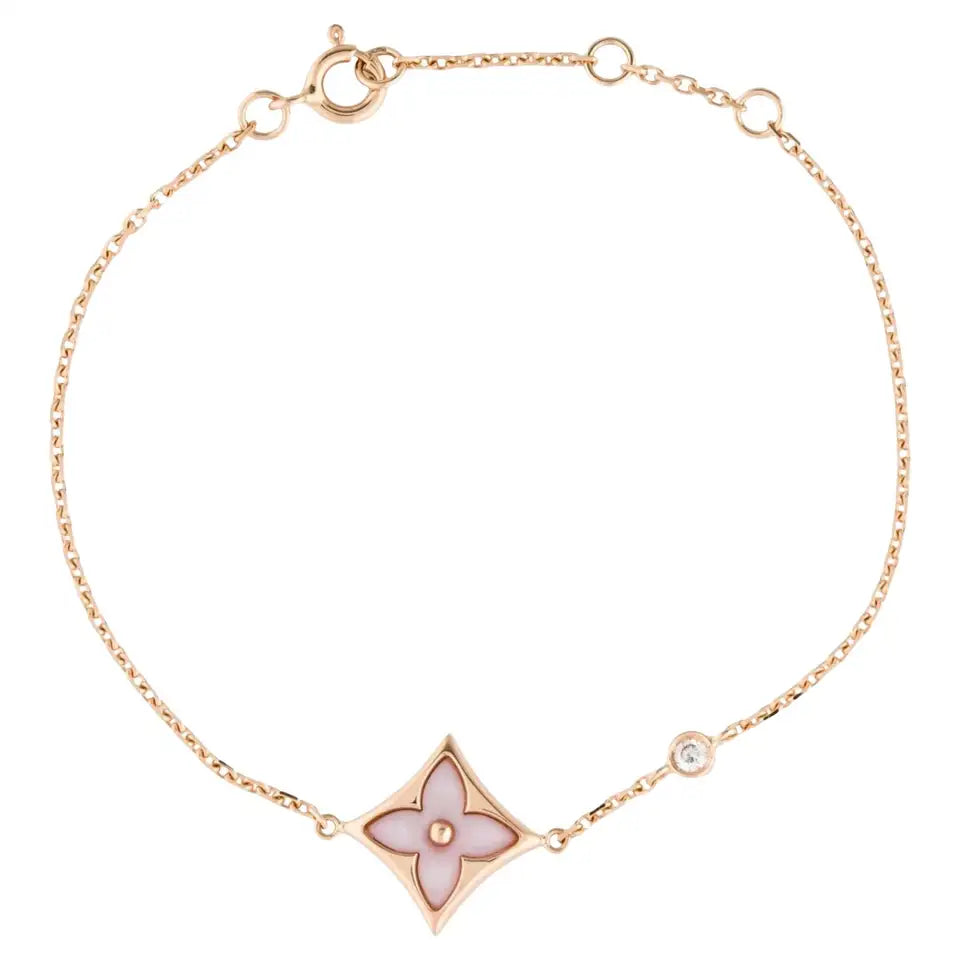 [Lumi Jewels]STAR 1 DIAMOND PINK GOLD BRACELET