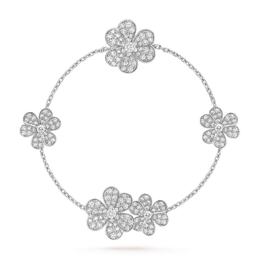 [Lumi Jewels]FRIVOLE SILVER 5 FLOWERS BRACELET