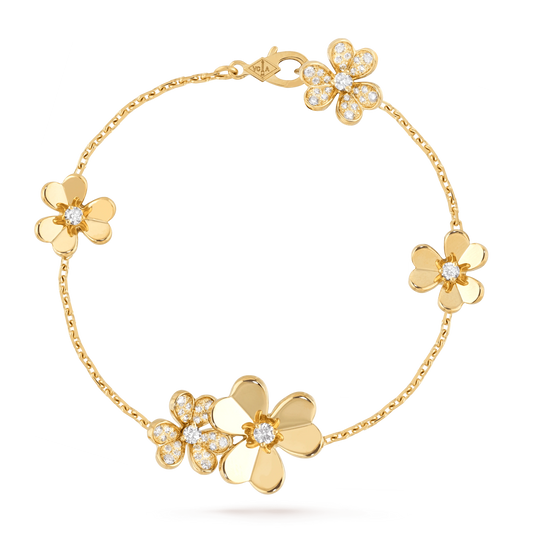 [Lumi Jewels]FRIVOLE GOLD 5 FLOWERS BRACELET