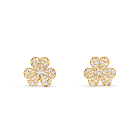 [Lumi Jewels]FRIVOLE GOLD FLOWER DIAMOND EARRINGS
