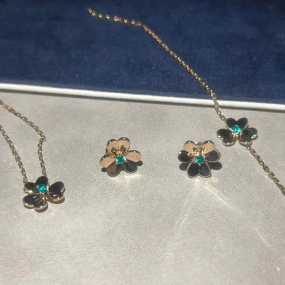 [Lumi Jewels]FRIVOLE  FLOWER MALACHITE EARRINGS