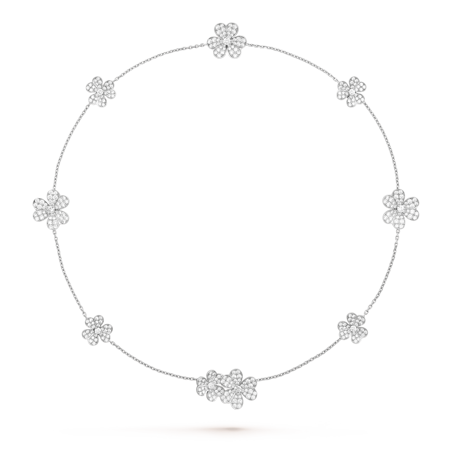[Lumi Jewels]FRIVOLE SILVER 9 FLOWERS NECKLACE