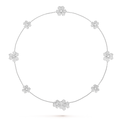 [Lumi Jewels]FRIVOLE SILVER 9 FLOWERS NECKLACE