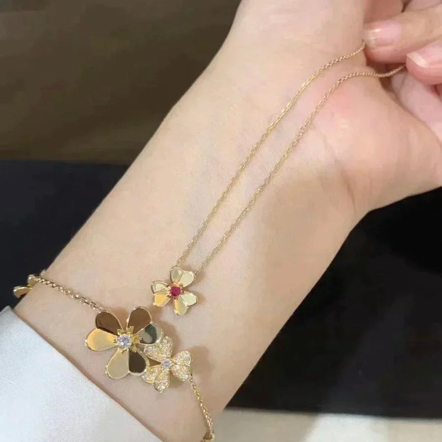 [Lumi Jewels]FRIVOLE GOLD FLOWER NECKLACE