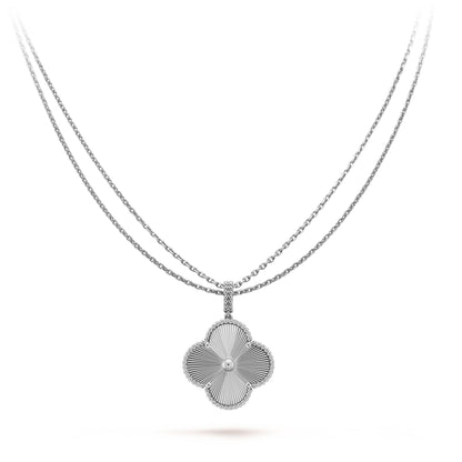 [Lumi Jewels]CLOVER 25MM SILVER BIG CLOVER NECKLACE