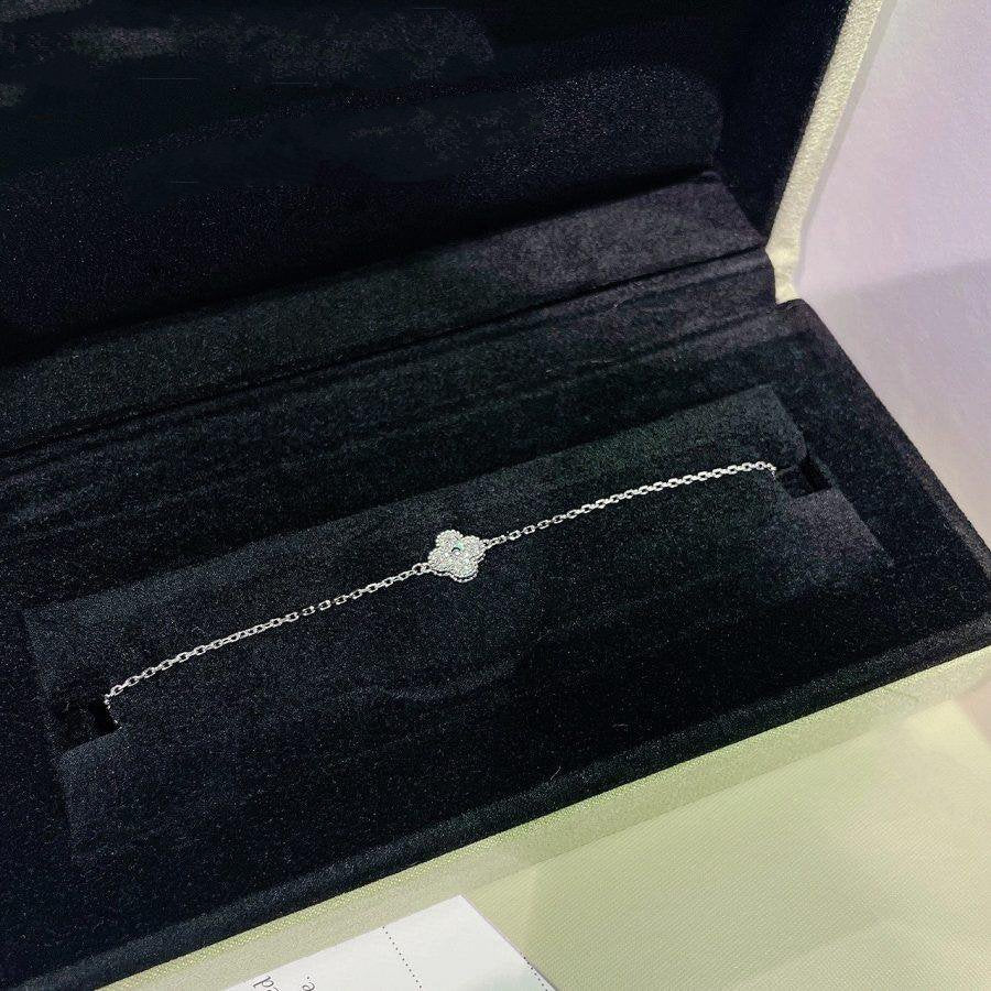 [Lumi Jewels]CLOVER  SINGLE FLOWER BRACELET SILVER