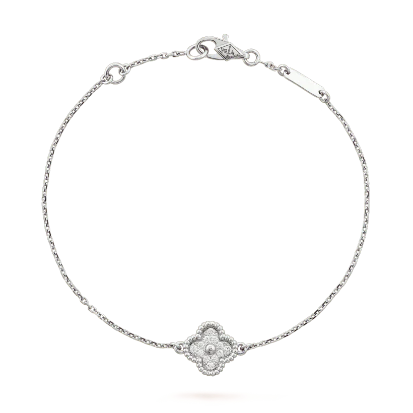 [Lumi Jewels]CLOVER  SINGLE FLOWER BRACELET SILVER