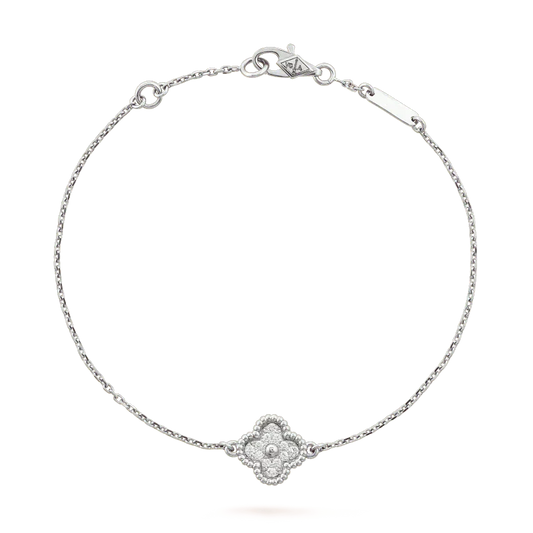 [Lumi Jewels]CLOVER  SINGLE FLOWER BRACELET SILVER