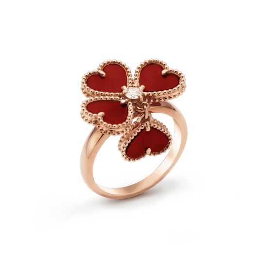 [Lumi Jewels]SWEET CLOVER CARNELIAN RING