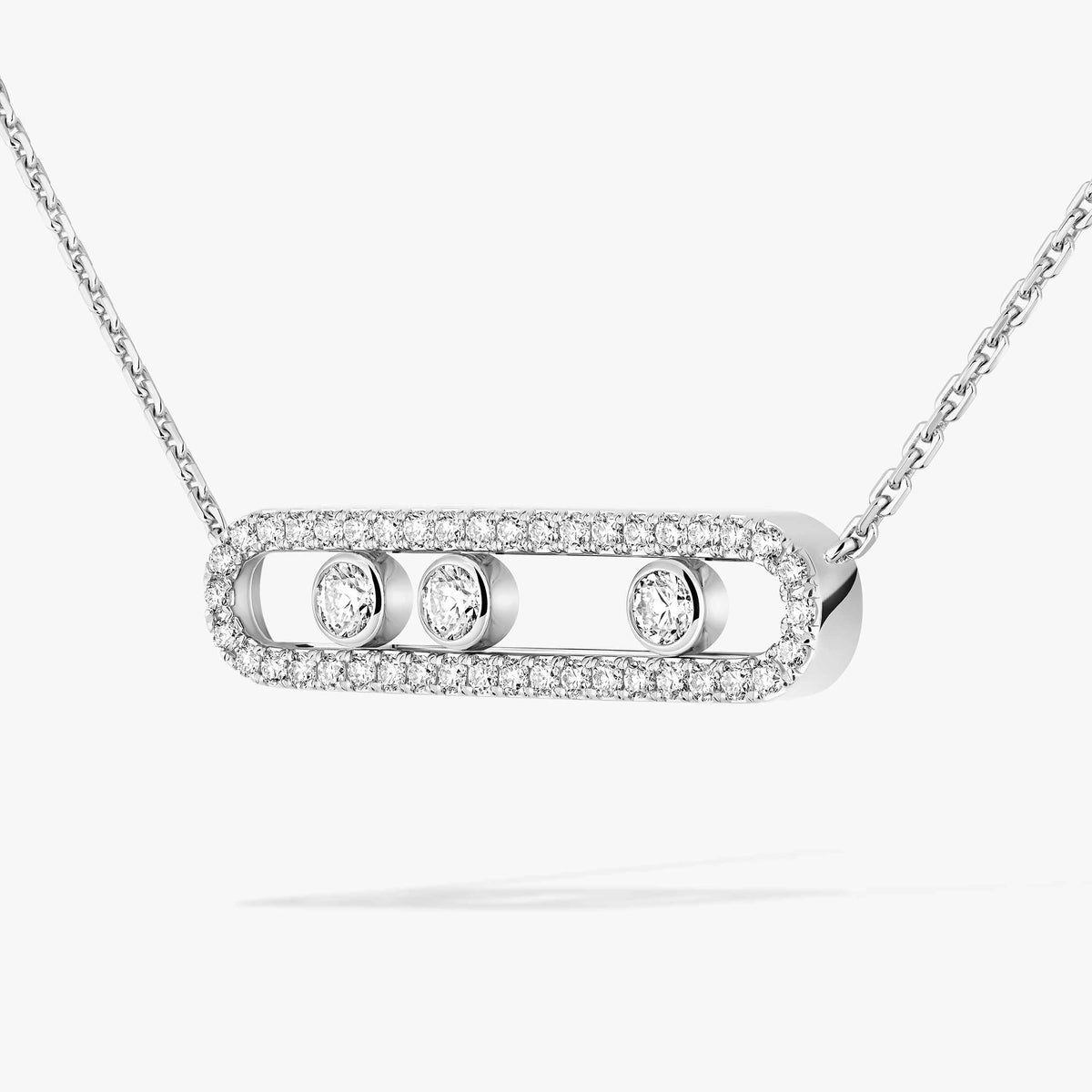 [Lumi] Move Pave_ Rose Gold Diamond Necklace