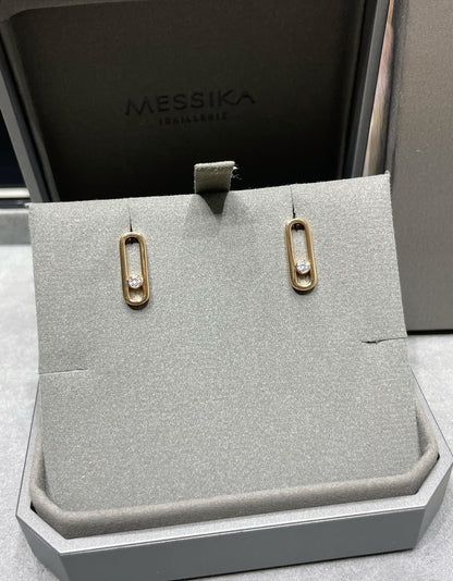 [Lumi]MOVE UNO SMALL 1 DIAMOND EARRINGS