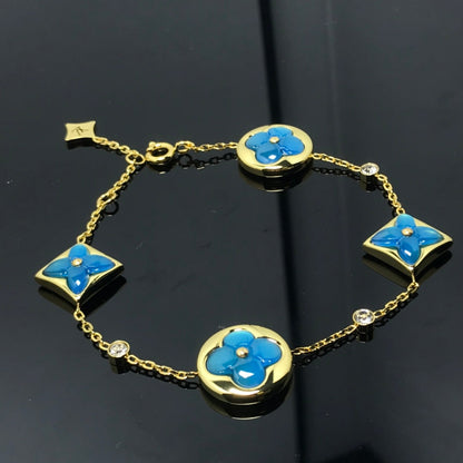 [Lumi Jewels]STAR AND SUN 4 MOTIF BLUE BRACELET