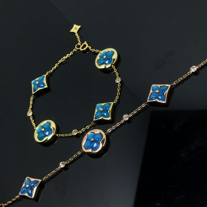 [Lumi Jewels]STAR AND SUN 4 MOTIF BLUE BRACELET