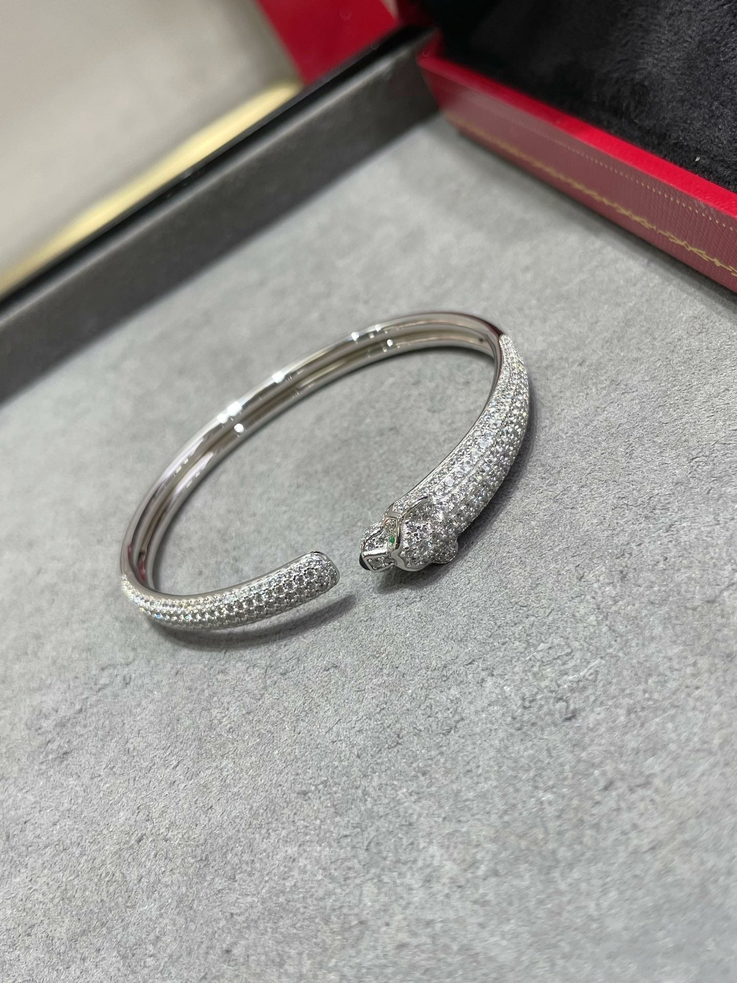 [Lumi Jewels]PANTHERE FULL DIAMOND OPEN BRACELET