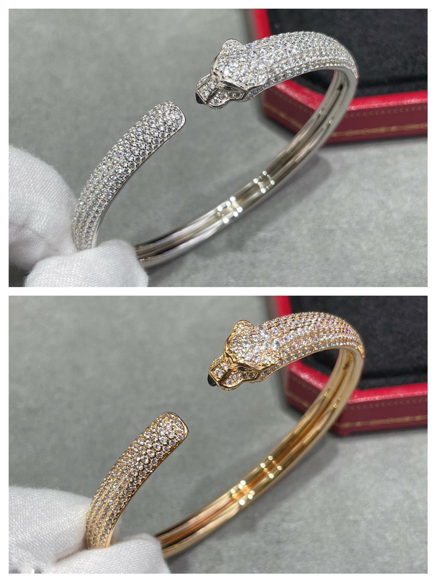 [Lumi Jewels]PANTHERE FULL DIAMOND OPEN BRACELET