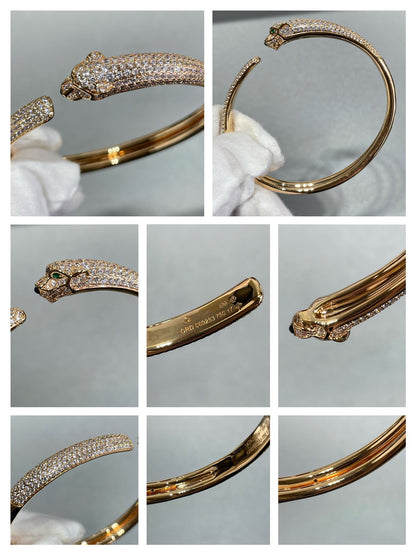 [Lumi Jewels]PANTHERE FULL DIAMOND OPEN BRACELET