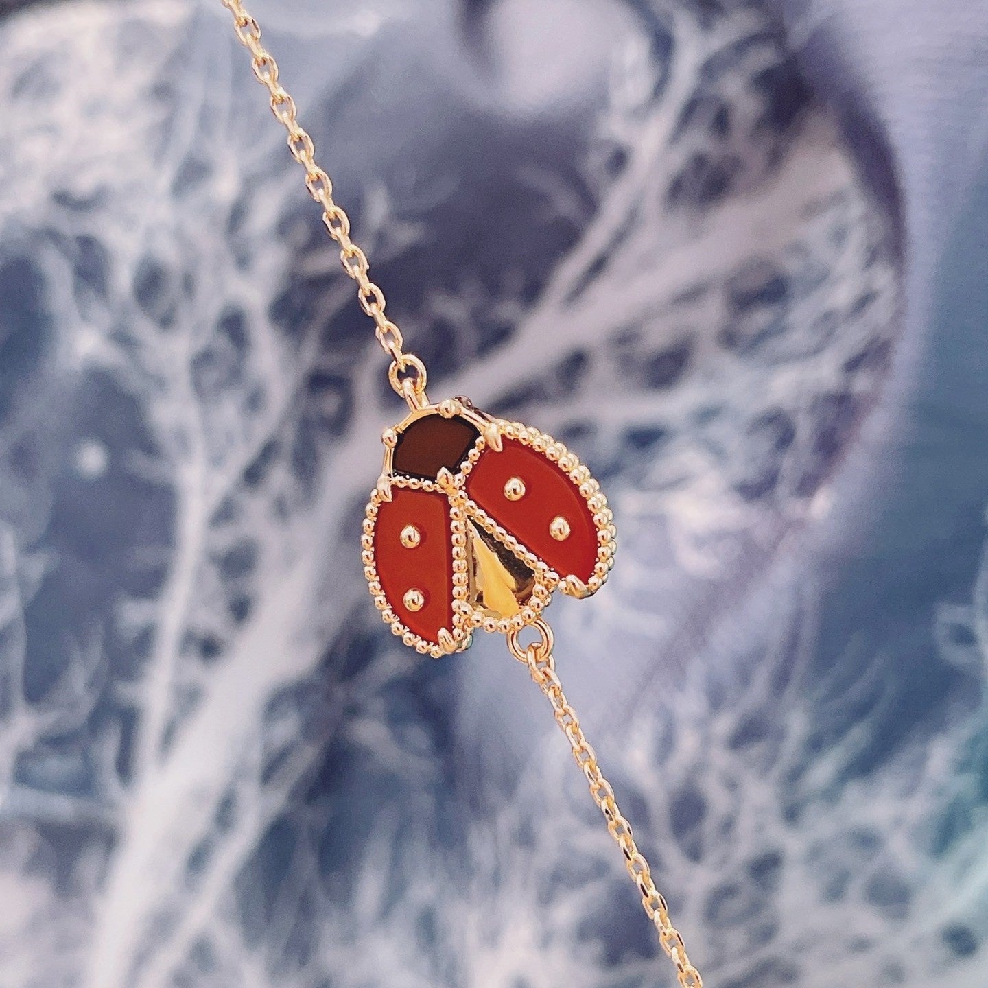 [Lumi Jewels]LUCKY SPRING 1 MOTIF PINK GOLD BRACELET