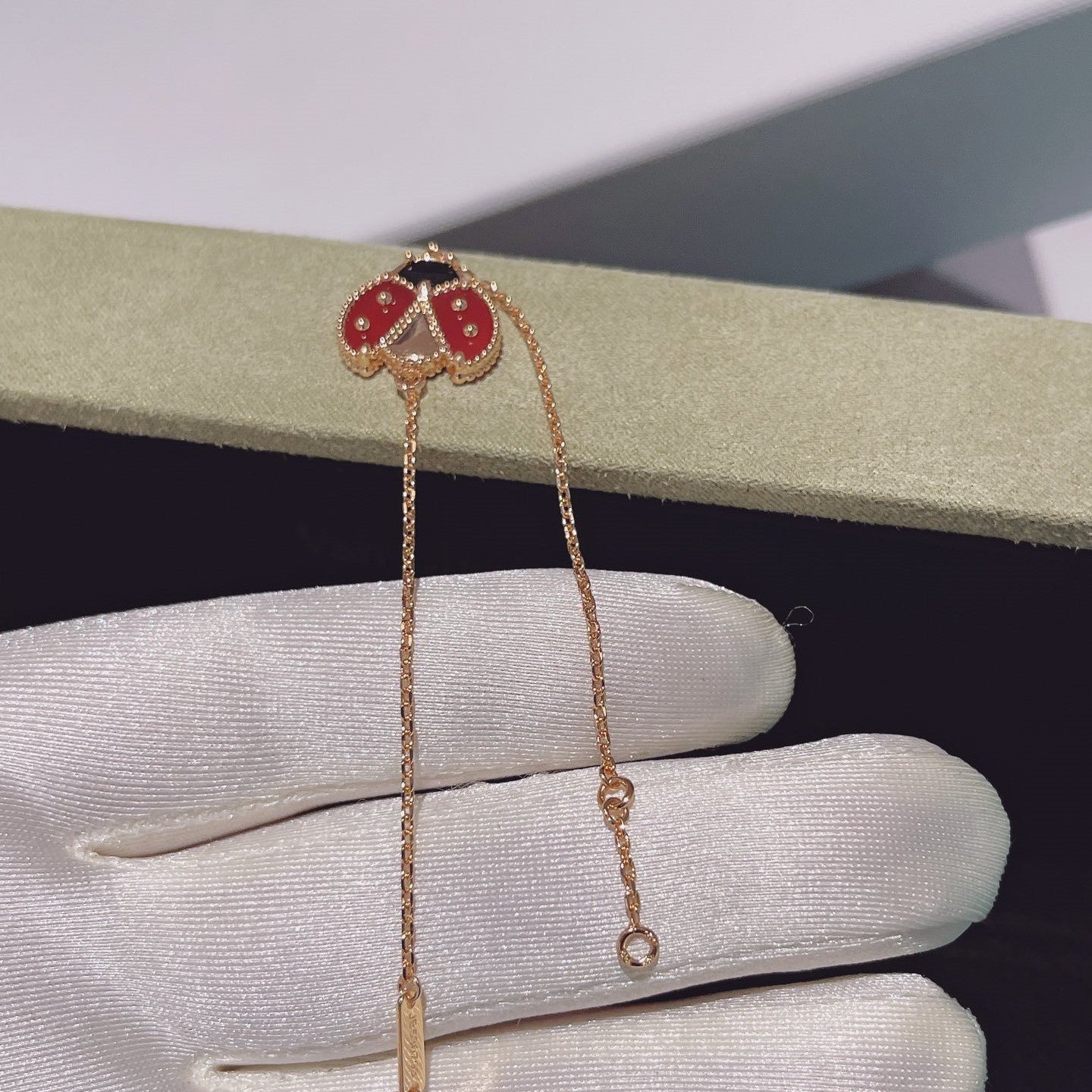 [Lumi Jewels]LUCKY SPRING 1 MOTIF PINK GOLD BRACELET