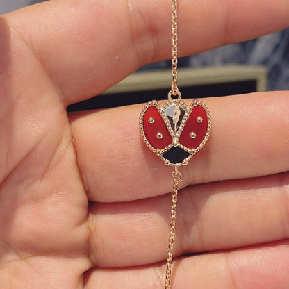 [Lumi Jewels]LUCKY SPRING 1 MOTIF PINK GOLD BRACELET