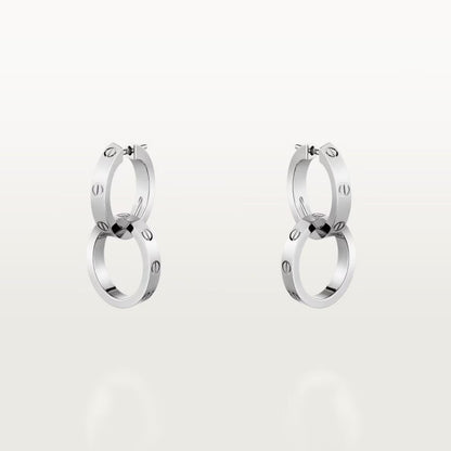 [Lumi Jewelery]LOVE 3.3MM DANGLE EARRINGS