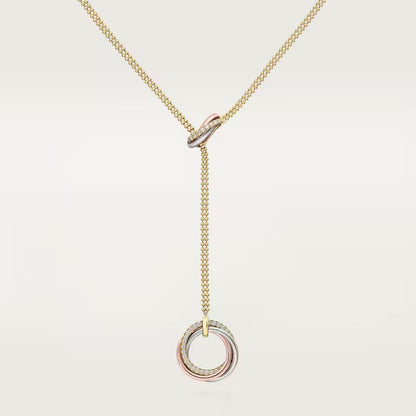 [Lumi Jewelery]TRINITY DIAMONDS NECKLACE
