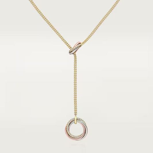 [Lumi Jewelery]TRINITY DIAMONDS NECKLACE