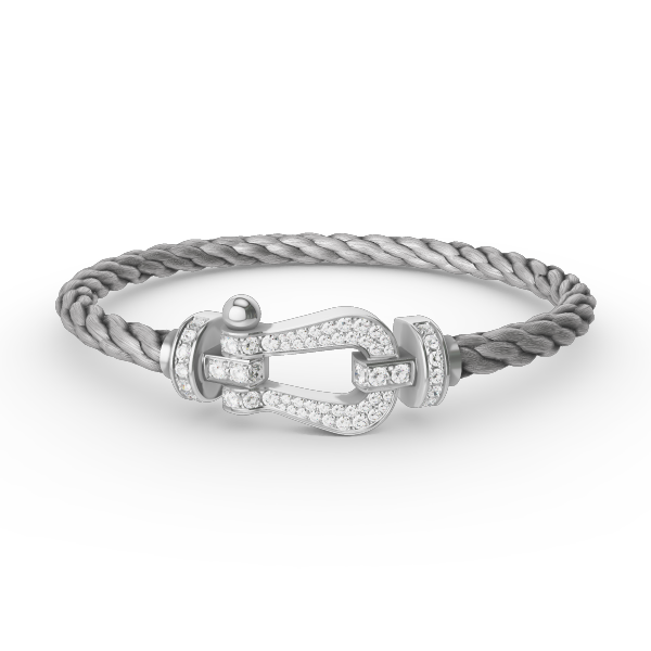 [Lumi Jewels]FORCE LARGE HORSESHOE FULL DIAMOND BRACELET SILVER