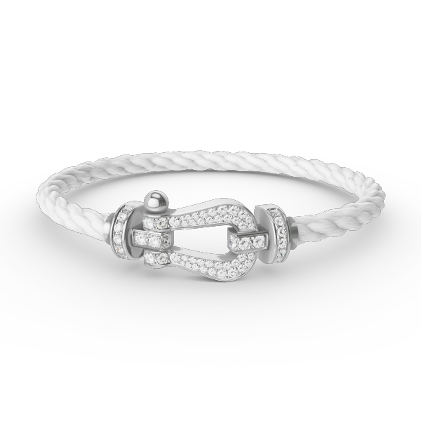 [Lumi Jewels]FORCE LARGE HORSESHOE FULL DIAMOND BRACELET SILVER