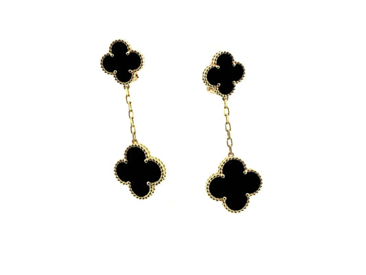 [Lumi Jewels]CLOVER 2 MOTIFS  EARRINGS (MULTIPLE CHOICESC