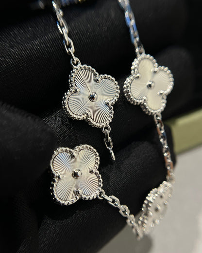 [Lumi Jewels]CLOVER SILVER 5 MOTIFS BRACELET
