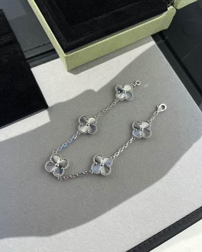 [Lumi Jewels]CLOVER SILVER 5 MOTIFS BRACELET