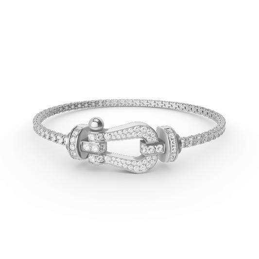 [Lumi Jewels]FORCE  LARGE HORSESHOE FULL DIAMOND TENNIS BRACELET